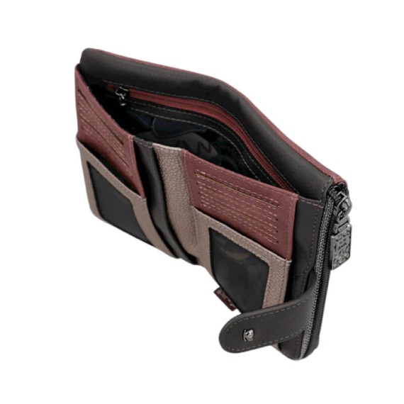 ANEKKE Carteira Média Flexível RFID Mademoiselle Castanha | Ref. 280.41809-912