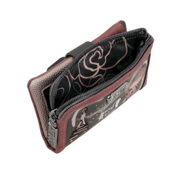 ANEKKE Carteira Média Flexível RFID Mademoiselle Castanha | Ref. 280.41809-912