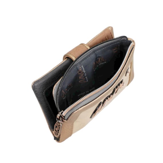 ANEKKE Carteira Média Flexível RFID Real Smart Pack Bege | Ref. 280.41789-912