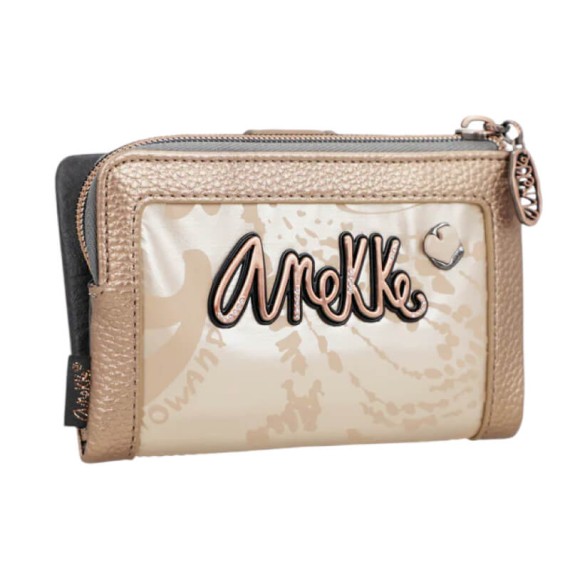 ANEKKE Carteira Média Flexível RFID Real Smart Pack Bege | Ref. 280.41789-912