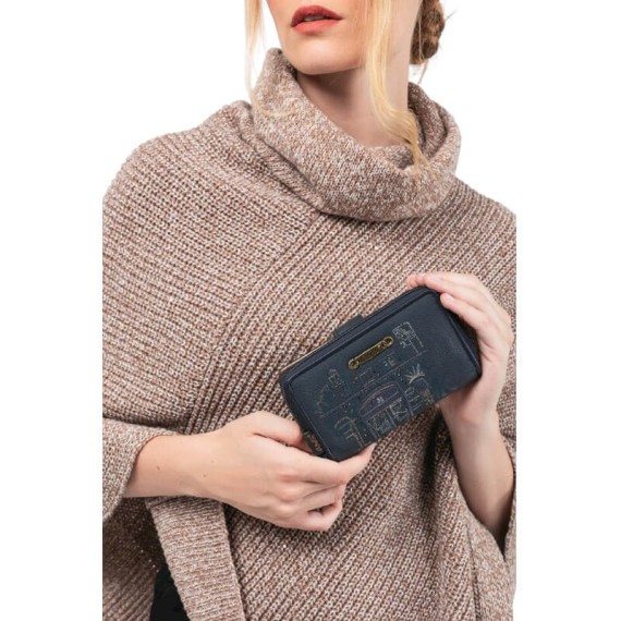 ANEKKE Carteira Média RFID Boutique Azul | Ref. 280.41859-909