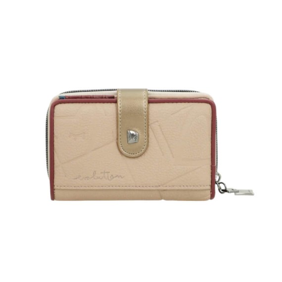 ANEKKE Carteira Média RFID Evolution Bege | Ref. 280.41779-909