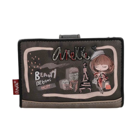 ANEKKE Carteira Média RFID Mademoiselle Preta | Ref. 280.41809-902