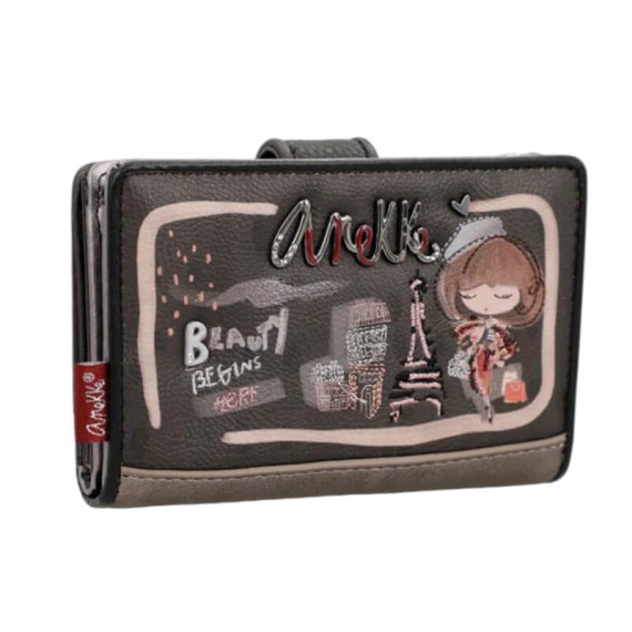 ANEKKE Carteira Média RFID Mademoiselle Preta | Ref. 280.41809-902