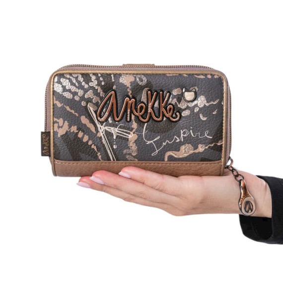 ANEKKE Carteira Média RFID Real Smart Pack Bege | Ref. 280.41789-909