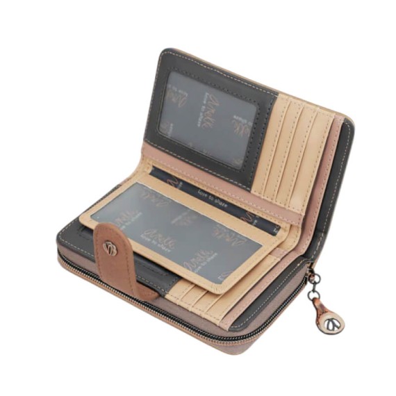 ANEKKE Carteira Média RFID Real Smart Pack Bege | Ref. 280.41789-909