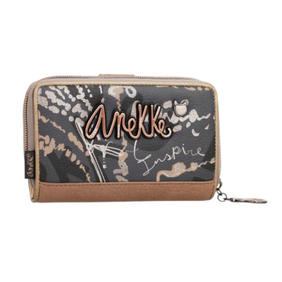 ANEKKE Carteira Média RFID Real Smart Pack Bege | Ref. 280.41789-909