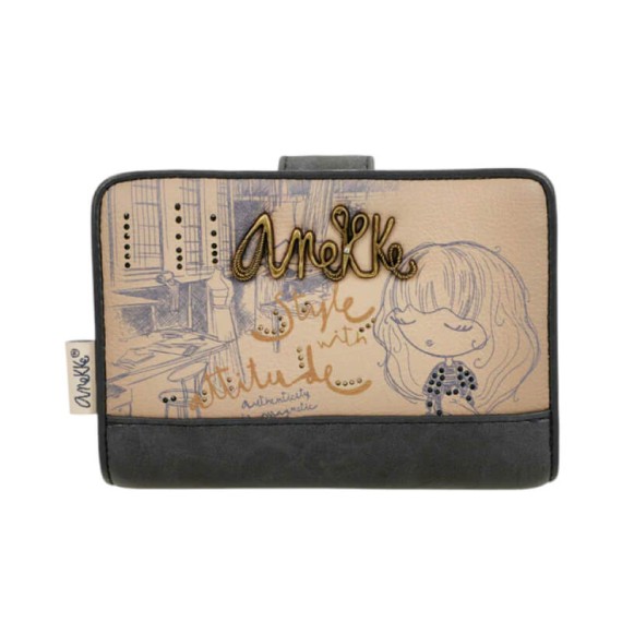 ANEKKE Carteira Média RFID Studio Azul | Ref. 280.41849-902