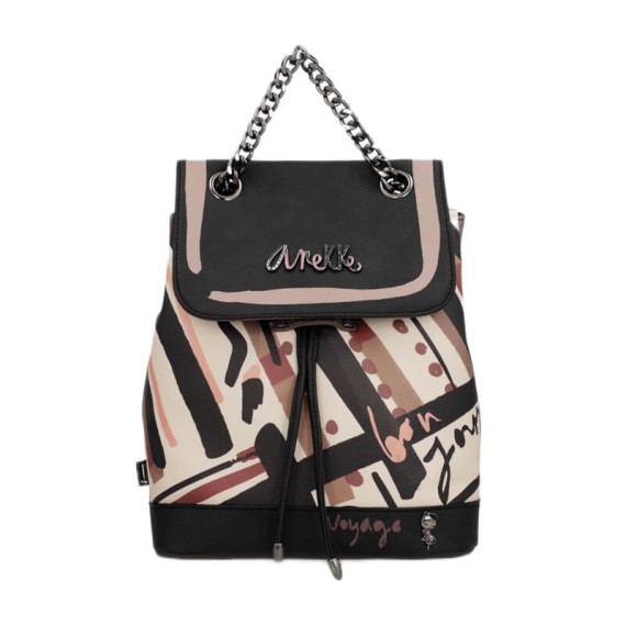 ANEKKE Mochila de Senhora com Pala Parisian Preta | Ref. 280.41815-173