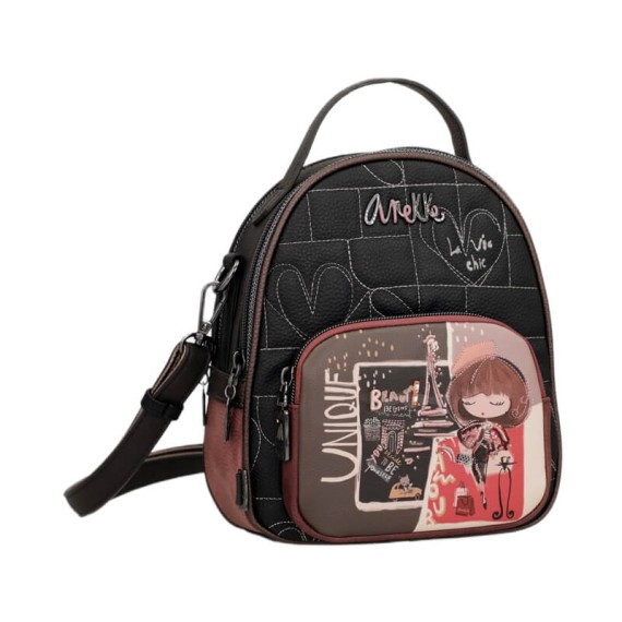 ANEKKE Mochila Pequena de Passeio Mademoiselle Preta | Ref. 280.41805-250