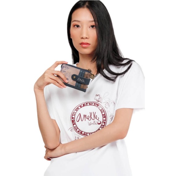 ANEKKE Porta-Moedas c/ Porta-Cartões Médio Studio Azul | Ref. 280.41849-027