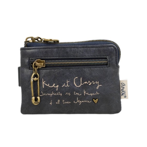 ANEKKE Porta-Moedas c/ Porta-Cartões Médio Studio Azul | Ref. 280.41849-027