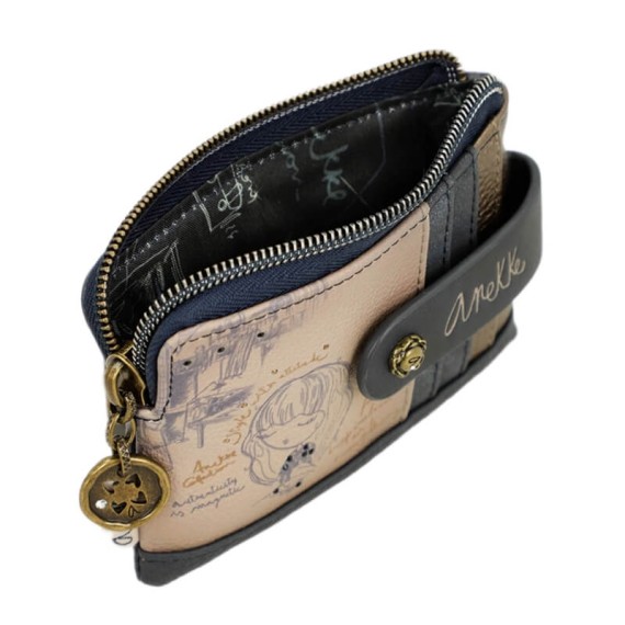 ANEKKE Porta-Moedas c/ Porta-Cartões Médio Studio Azul | Ref. 280.41849-027