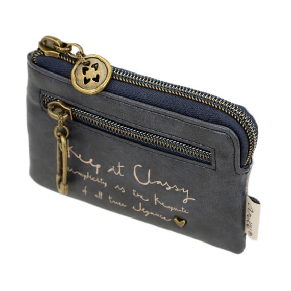 ANEKKE Porta-Moedas c/ Porta-Cartões Médio Studio Azul | Ref. 280.41849-027