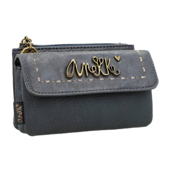 ANEKKE Porta-Moedas com Aba Boutique Azul | Ref. 280.41859-025