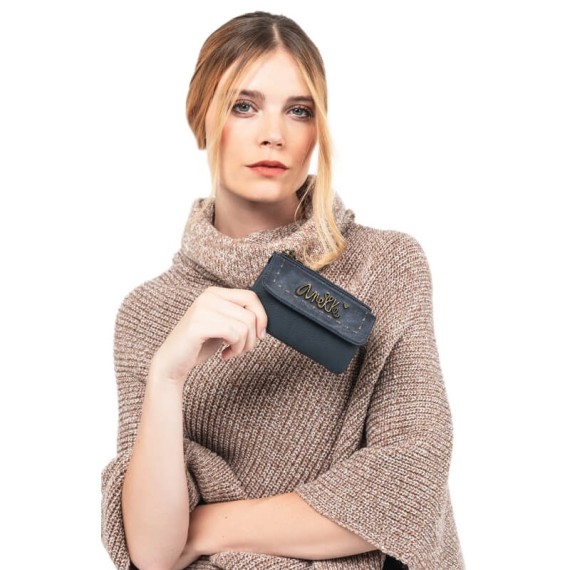 ANEKKE Porta-Moedas com Aba Boutique Azul | Ref. 280.41859-025