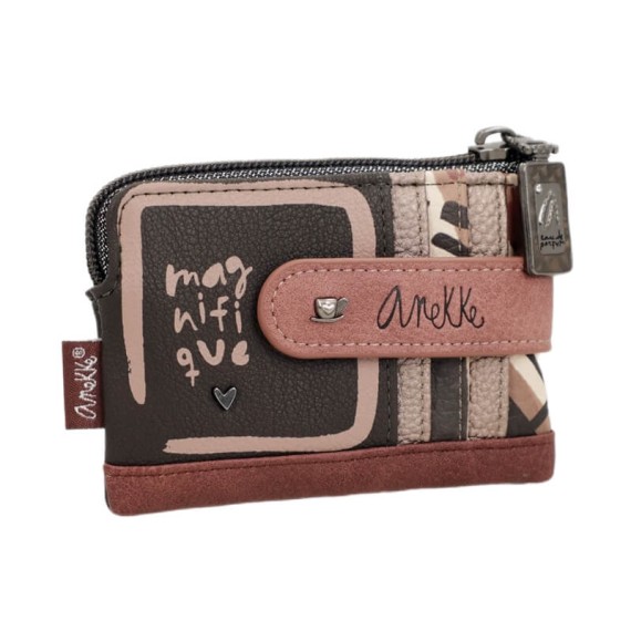 ANEKKE Porta-Moedas c/ Porta-Cartões Parisian Castanho | Ref. 280.41819-027