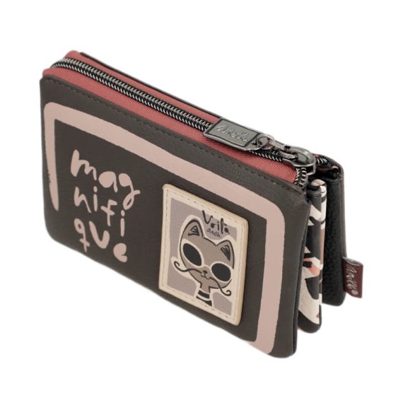 ANEKKE Porta-Moedas Triplo Mademoiselle Castanha | Ref. 280.41809-015