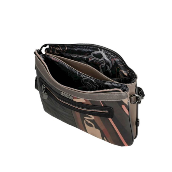 ANEKKE Bolsa de Tiracolo 2C de Alça Curta Mademoiselle Preta | Ref. 280.41803-174