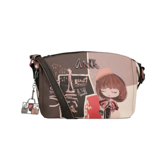 ANEKKE Bolsa Tiracolo Pequena Mademoiselle Castanha | Ref. 280.41803-513