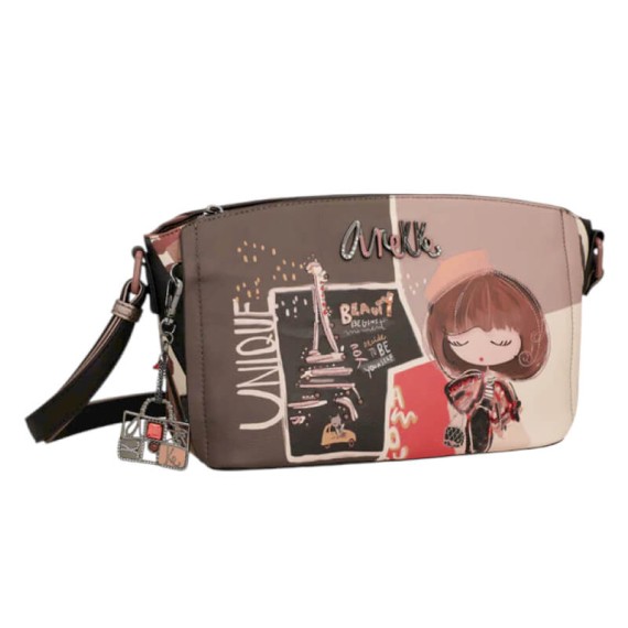 ANEKKE Bolsa Tiracolo Pequena Mademoiselle Castanha | Ref. 280.41803-513