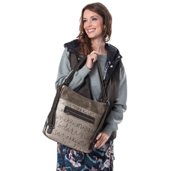 ANEKKE Mala Conversível Mochila Real Taupe | Ref. 280.41705-072