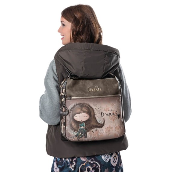 ANEKKE Mala Conversível Mochila Real Taupe | Ref. 280.41705-072