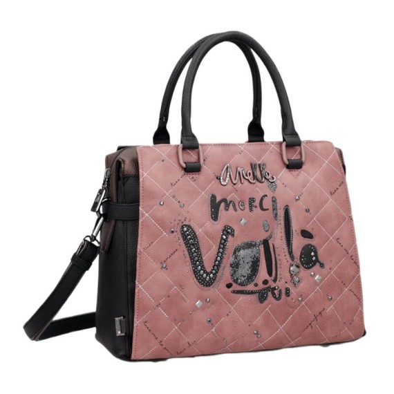 ANEKKE Mala de Mão Alça Curta c/ Tiracolo Parisian Rosa | Ref. 280.41811-151