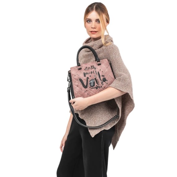 ANEKKE Mala de Mão Alça Curta c/ Tiracolo Parisian Rosa | Ref. 280.41811-151