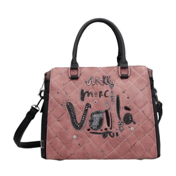 ANEKKE Mala de Mão Alça Curta c/ Tiracolo Parisian Rosa | Ref. 280.41811-151