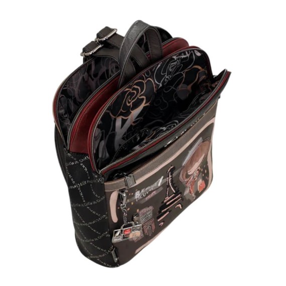 ANEKKE Mochila de Duplo Compartimento Mademoiselle Preta | Ref. 280.41805-073