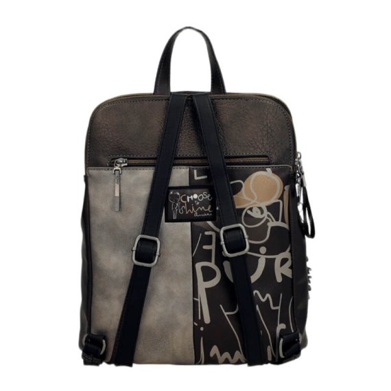 ANEKKE Mochila de Duplo Compartimento Nature Koko Prateada | Ref. 280.41865-073