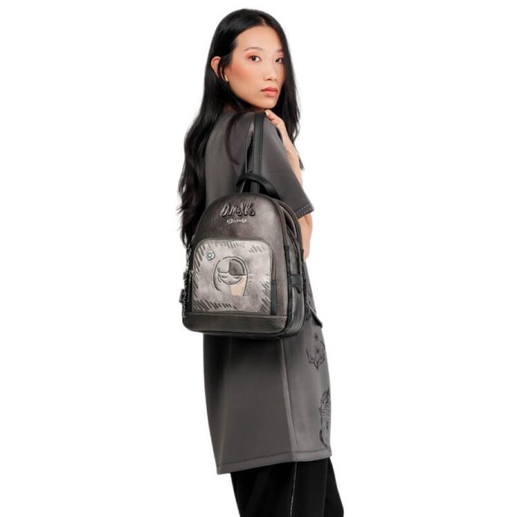 ANEKKE Mochila de Senhora Tripla Nature Koko Prateada | Ref. 280.41865-044