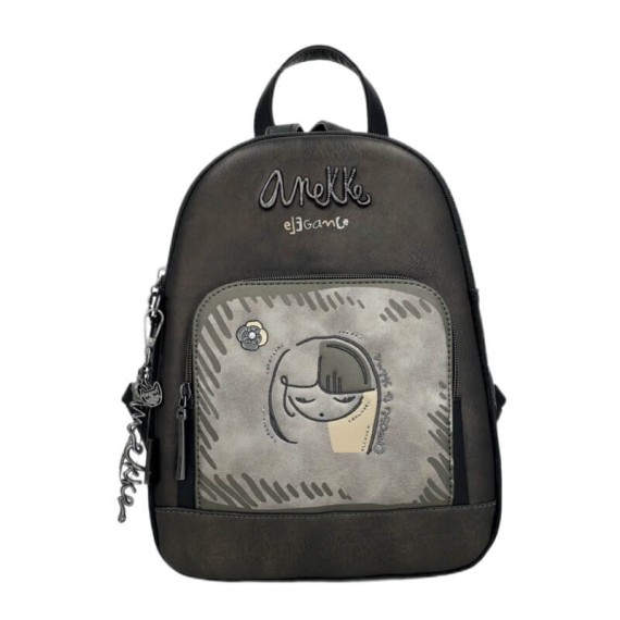 ANEKKE Mochila de Senhora Tripla Nature Koko Prateada | Ref. 280.41865-044