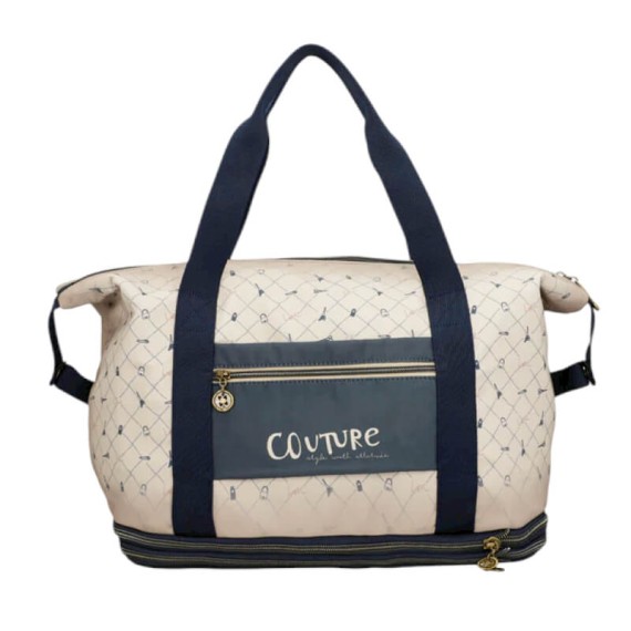 ANEKKE Saco de Viagem Expansível Studio Bege/Azul | Ref. 280.41588-003