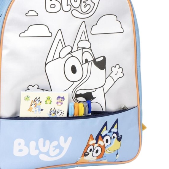 Mochila c/ Acessórios de Papelaria BLUEY Azul | Ref. 299.2700001821