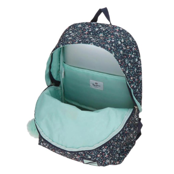 Mochila Escolar 42cm PEPE JEANS Alenka Azul Marinho | Ref. 186.6712321
