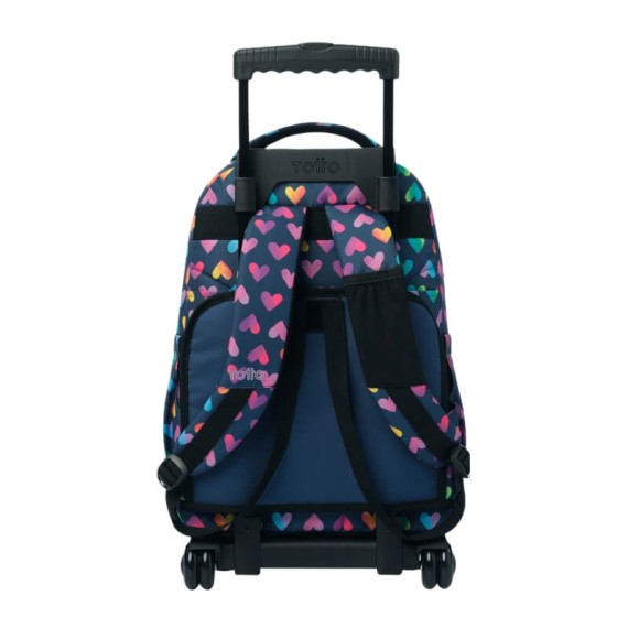Mochila Escolar Compacta c/ Rodas Renglones TOTTO 3YJ Azul Escuro | Ref. 330.MA03ECO00616P3YJ