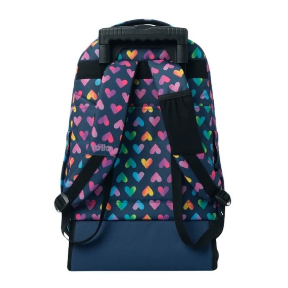Mochila Escolar Compacta c/ Rodas Renglones TOTTO 3YJ Azul Escuro | Ref. 330.MA03ECO00616P3YJ