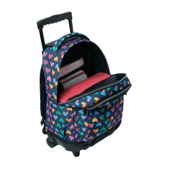 Mochila Escolar Compacta c/ Rodas Renglones TOTTO 3YJ Azul Escuro | Ref. 330.MA03ECO00616P3YJ