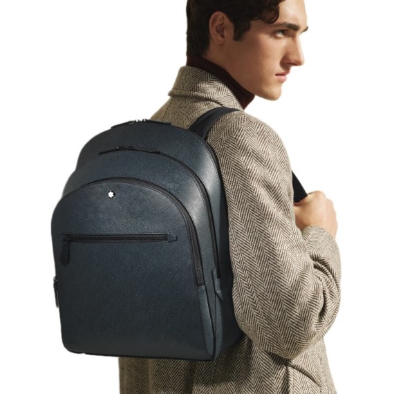 Mochila Média 3 Compart. MONTBLANC Sartorial Tweed Blue | Ref. 238.220335