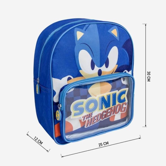 Mochila Infantil 30cm SONIC Azul | Ref. 299.2100005103