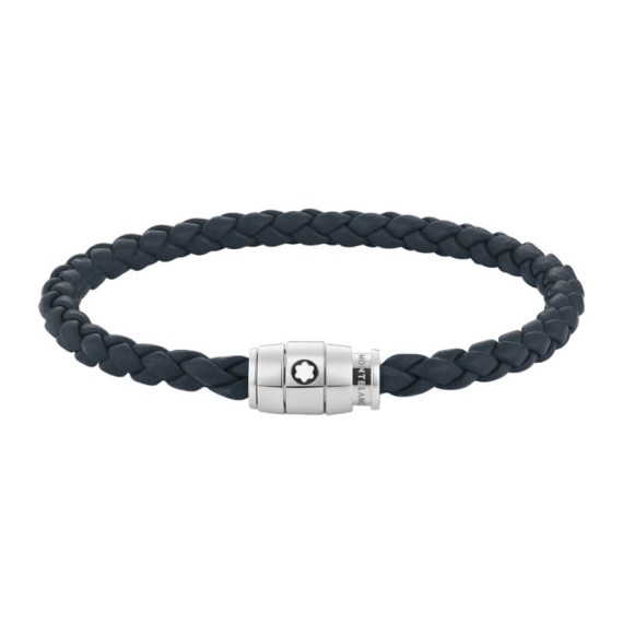 Pulseira de Homem em Pele MONTBLANC 3 Rings 60mm Avio Blue | Ref. 238.136012