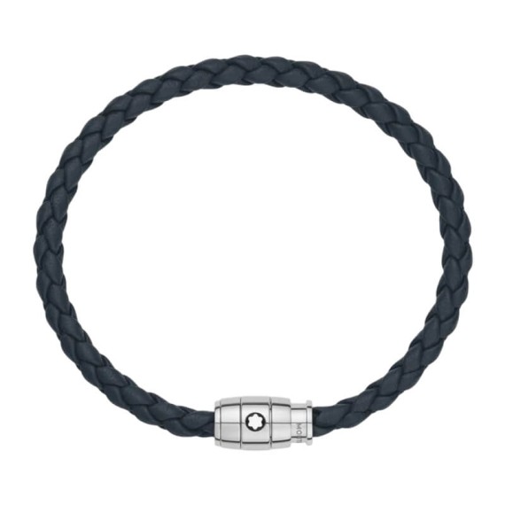 Pulseira de Homem em Pele MONTBLANC 3 Rings 60mm Avio Blue | Ref. 238.136012