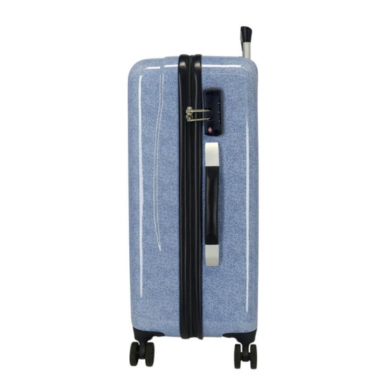 Mala de Viagem / Trolley Médio 65cm 4R STITCH You Are Magic Denim | Ref. 186.3851222 Mala de Viagem / Trolley Médio 65cm 4R STITCH You Are Magic Denim | Ref. 186.3851222