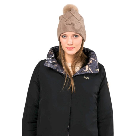 ANEKKE Gorro de Malha c/ Detalhes e Pompom Bege | Ref. 280.41481-323