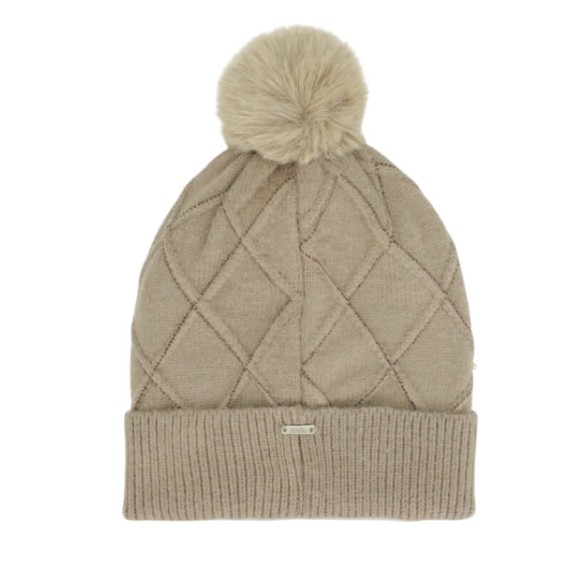 ANEKKE Gorro de Malha c/ Detalhes e Pompom Bege | Ref. 280.41481-323