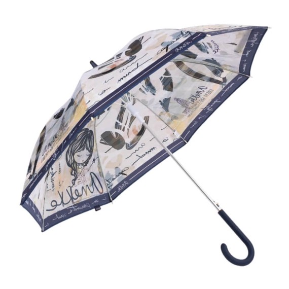 ANEKKE Guarda-Chuva Comprido Manual Memories Azul | Ref. 280.40483-202