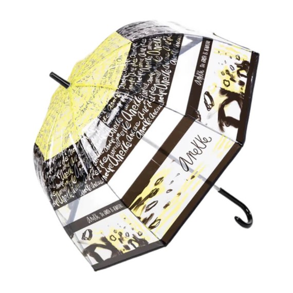 ANEKKE Guarda-Chuva Comprido Manual Vinil Memories Transparente | Ref. 280.40483-212