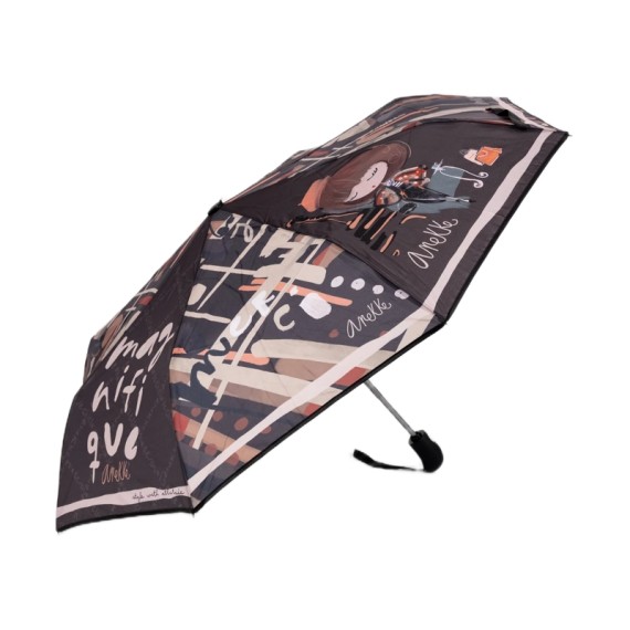 ANEKKE Guarda-Chuva Pequeno Automático Mademoiselle Castanho | Ref. 280.41483-104